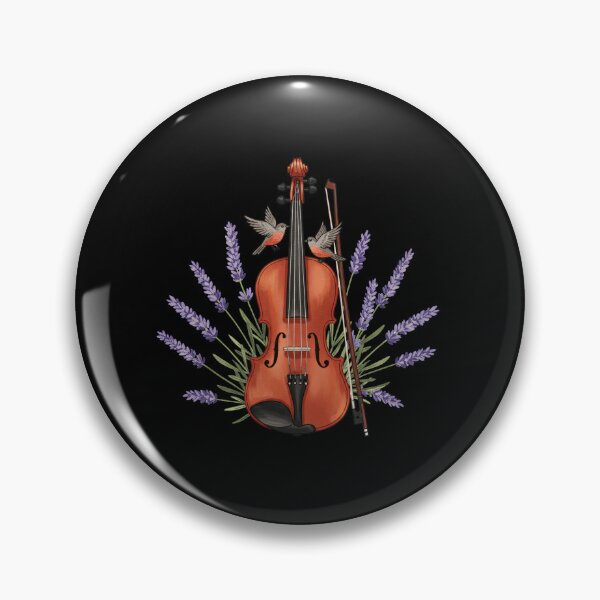 Item preview, Violin with Lavender Flowers designed and sold by TeeARTHY.