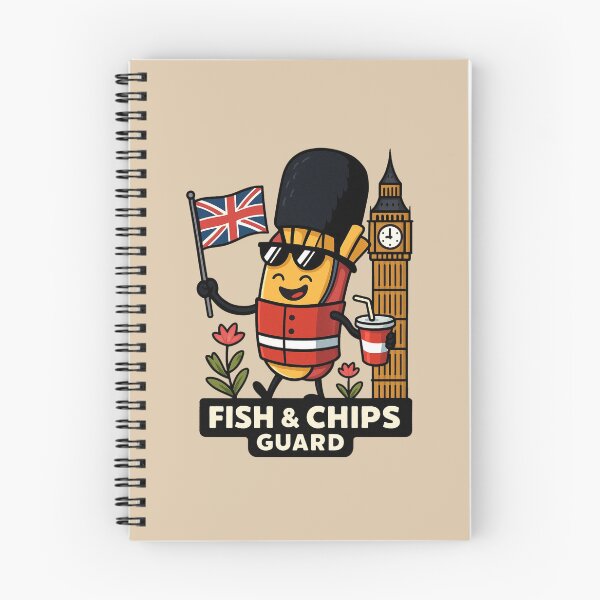 Item preview, Funny UK Fish & Chips Guard designed and sold by Myra365Art.