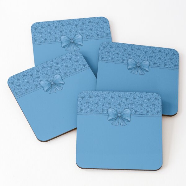 Item preview, Blue bow with a ribbon dividing into a blue background with a pattern and without a pattern designed and sold by Cherevan.
