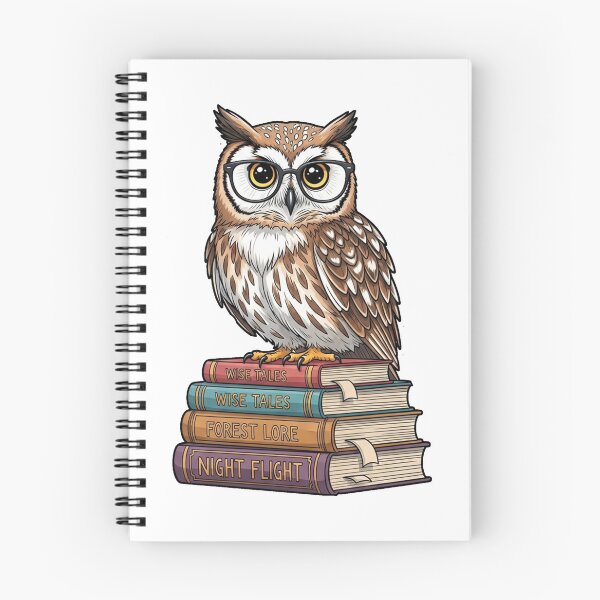 Item preview, Cute Owl with Glasses on Books designed and sold by shellle in the ocean.