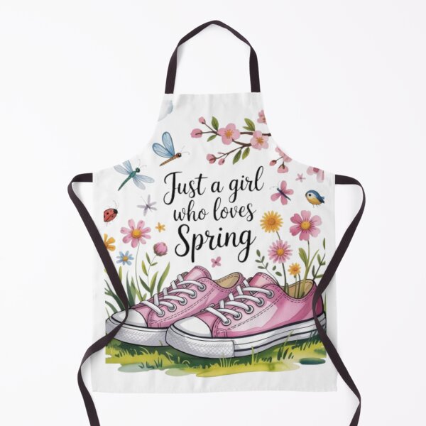 Item preview, Just a Girl Who Loves Spring – Cute Floral Converse Sneakers Design for Nature & Flower Lovers designed and sold by GemBob Creations.