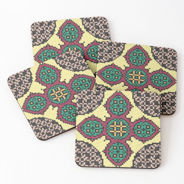 Item preview, Cactus and Tumbleweed Abstract Pixel Art designed and sold by FlyingJackalope.