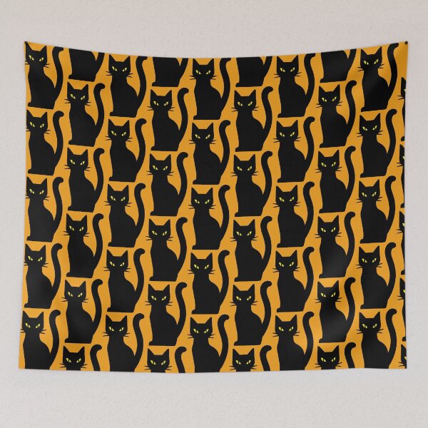 Item preview, 1960s Cartoon Black Cats Pattern designed and sold by BeJolley.