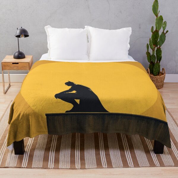 Item preview, Hero Silhouette at Sunset – Minimalist Illustration designed and sold by LoomisDreams.