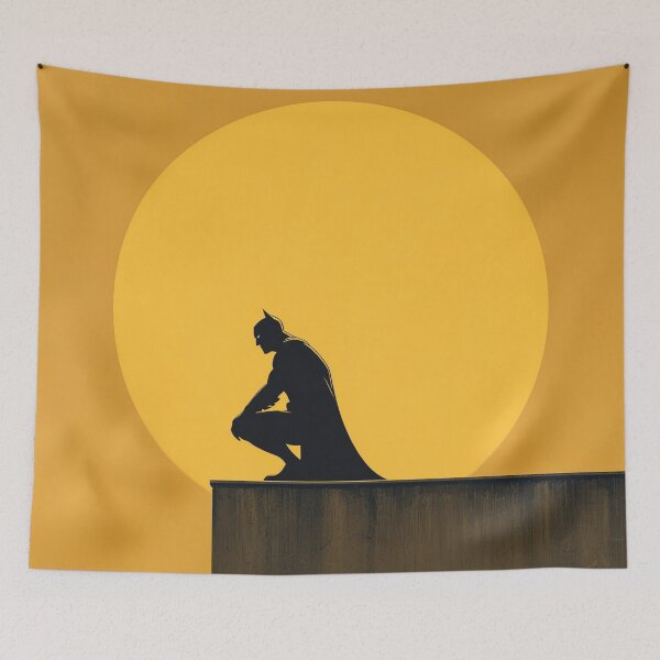 Item preview, Hero Silhouette at Sunset – Minimalist Illustration designed and sold by LoomisDreams.