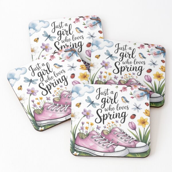 Item preview, Just a Girl Who Loves Spring – Pink Converse Floral Sneaker Design for Nature & Flower Lovers designed and sold by GemBob Creations.