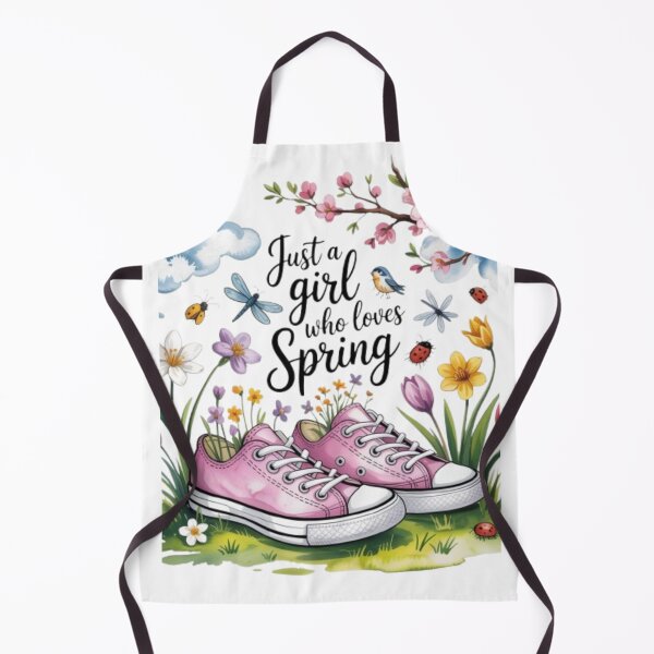 Item preview, Just a Girl Who Loves Spring – Pink Converse Floral Sneaker Design for Nature & Flower Lovers designed and sold by GemBob Creations.