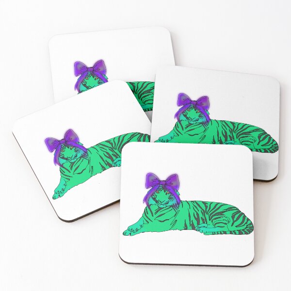 Item preview, Maple the Tiger Drawing with purple Bow – animalzinhats designed and sold by Ashley’sAnimalz.