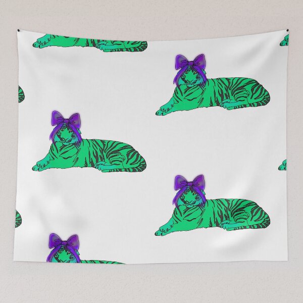 Item preview, Maple the Tiger Drawing with purple Bow – animalzinhats designed and sold by Ashley’sAnimalz.