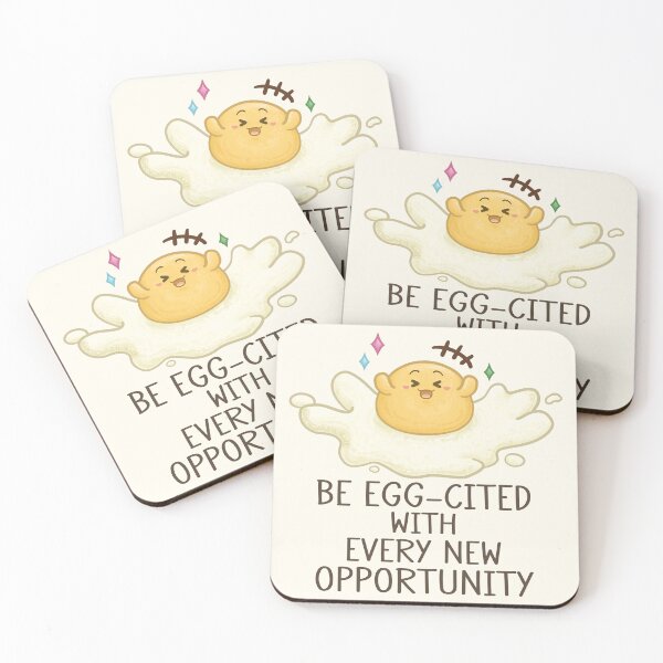 Item preview, Be Egg-cited with Every New Opportunity Pun designed and sold by Khotekmei.