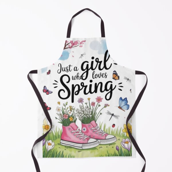 Item preview, Just a Girl Who Loves Spring – Pink Converse Sneakers with Flowers & Butterflies Nature Design designed and sold by GemBob Creations.