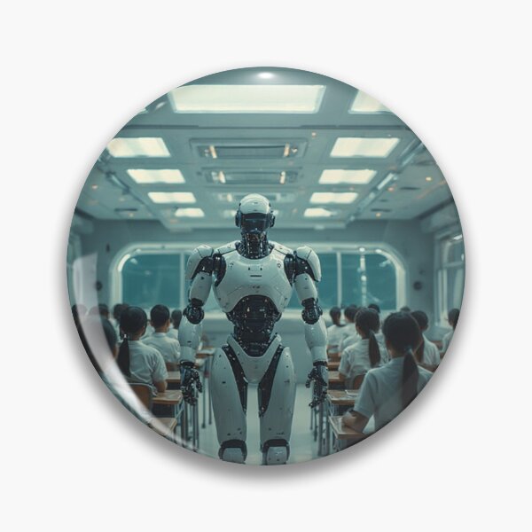 Artikelvorschau, KI-Roboter bei der Arbeit entworfen und verkauft von TheDarkWardrobe.