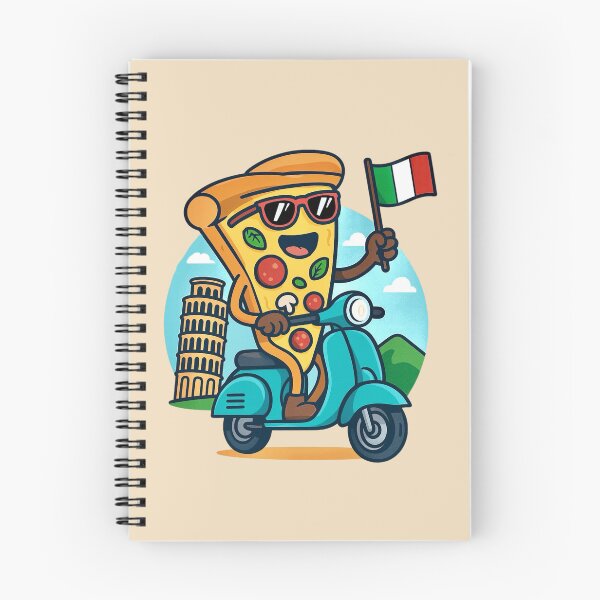 Item preview, Funny Italy Pizza Riding a Scooter designed and sold by Myra365Art.