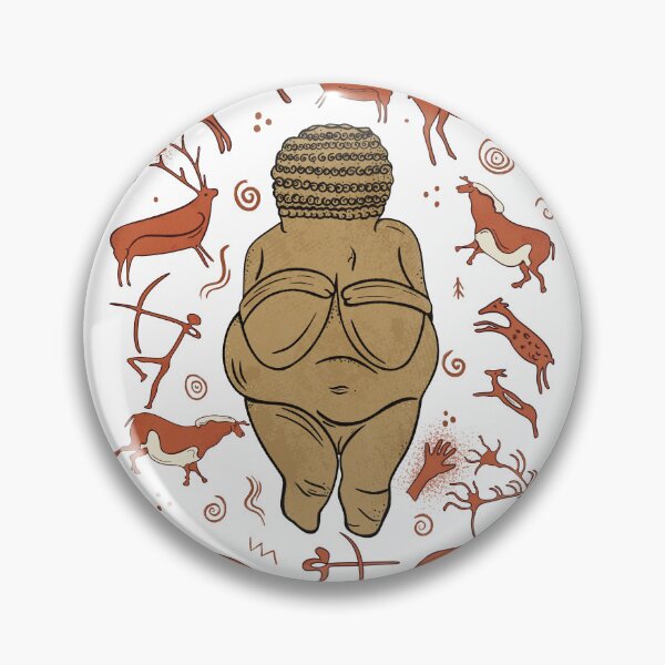 Item preview, Venus of Willendorf with Cave Art - Paleolithic Archaeology Design designed and sold by Ancient-Tales.