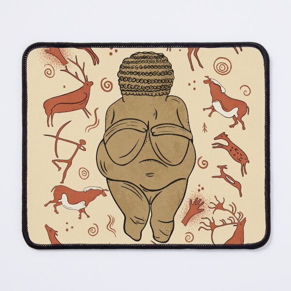 Item preview, Venus of Willendorf with Cave Art - Paleolithic Archaeology Design designed and sold by Ancient-Tales.