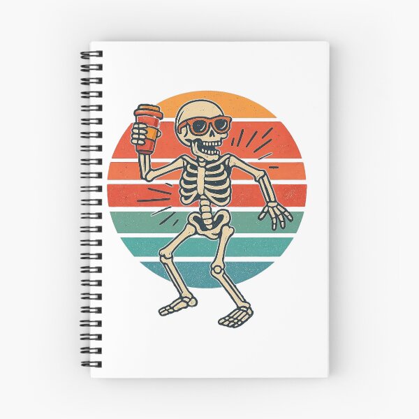 Item preview, Funny Dancing Skeleton with Sunglasses & Coffee | Retro Halloween, Funny Skeleton with Coffee Cup designed and sold by venavar.