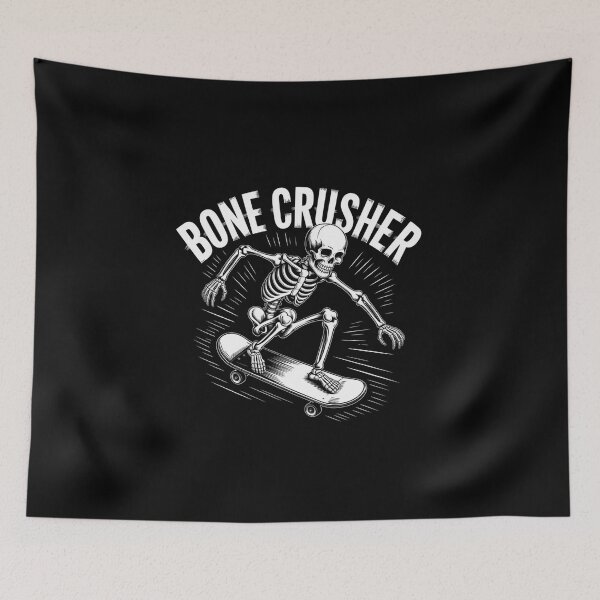 Item preview, Bone Crusher – Bold Skeleton Skateboarding Graphic designed and sold by teevoxx.