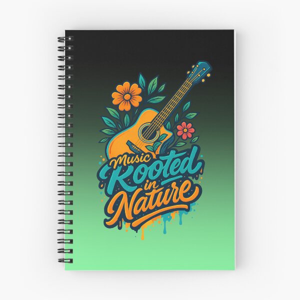 Item preview, Music Rooted in Nature | Graphic Crewneck Nature Guitar Tshirt designed and sold by skkyfaithArtz.
