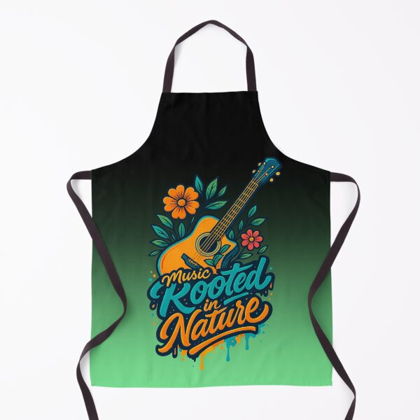 Item preview, Music Rooted in Nature | Graphic Crewneck Nature Guitar Tshirt designed and sold by skkyfaithArtz.