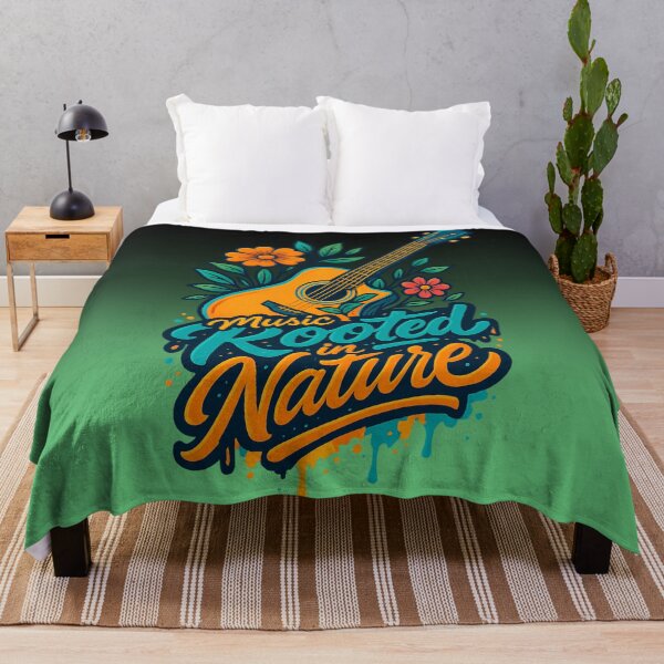 Item preview, Music Rooted in Nature | Graphic Crewneck Nature Guitar Tshirt designed and sold by skkyfaithArtz.