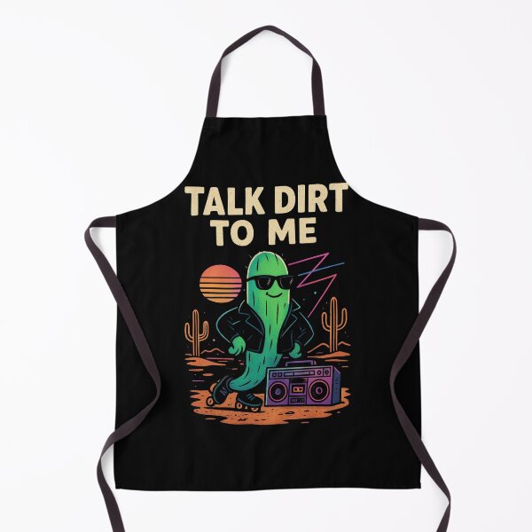Item preview, Talk Dirt to Me – Retro Cactus with Boombox and Roller Skates designed and sold by teevoxx.