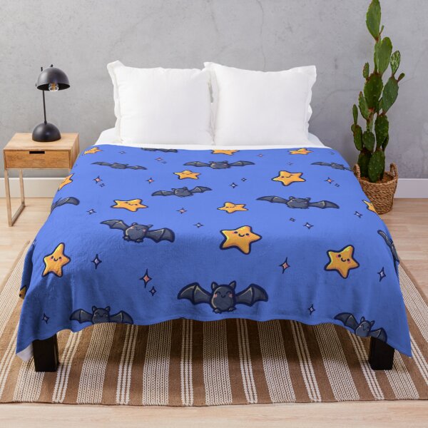 Item preview, Kawaii Bats and Stars – Cute Night Sky Pattern designed and sold by Magsu.art.