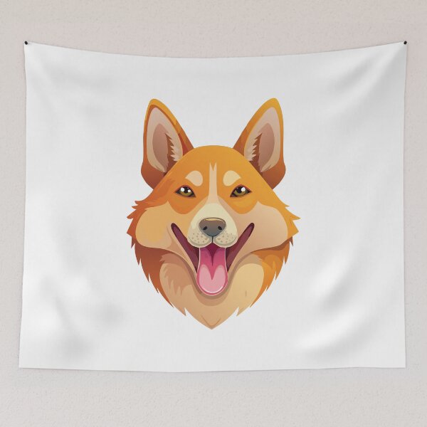 Item preview, Australian wild dog dingo head (Canis familiaris dingo, Canis lupus dingo) Fauna Australia desert predatory animal, Realistic dingo design of brown coloring designed and sold by Danler.