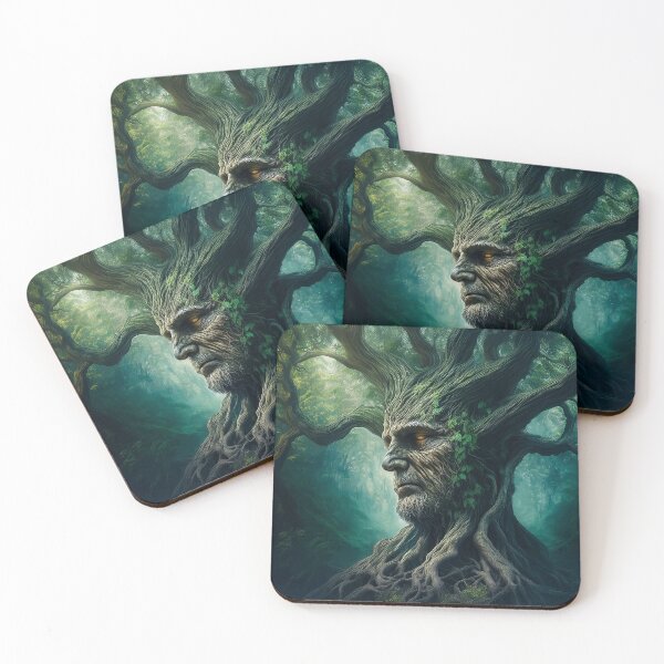 Item preview, Wise Face in Ancient Tree Mystical Forest designed and sold by FairyJournal.