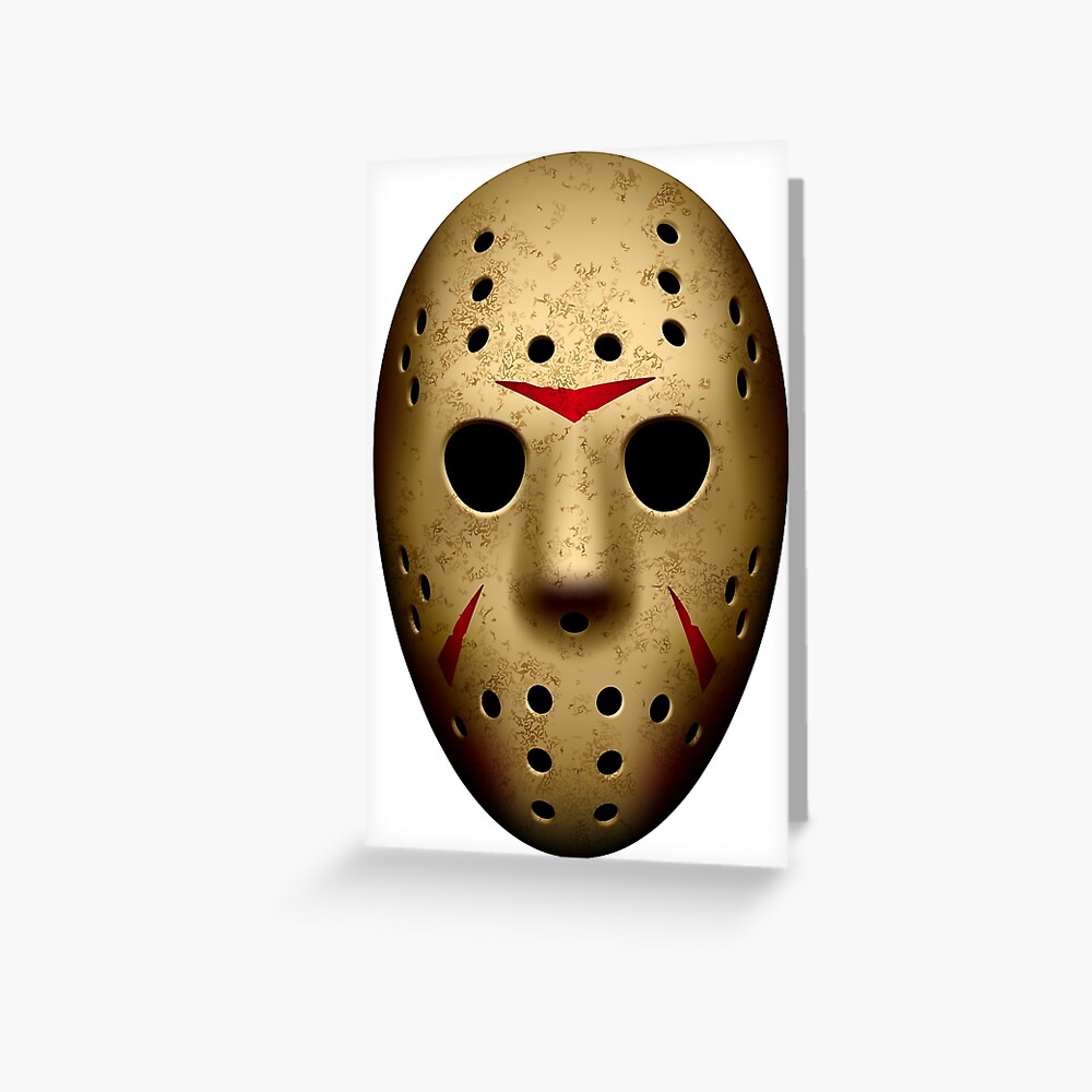 "Jason Voorhees Mask Hockey Mask" Greeting Card for Sale by