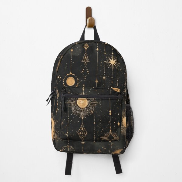 Item preview, Golden Celestial Pattern – Mystical Hanging Moons and Stars designed and sold by LoomisDreams.