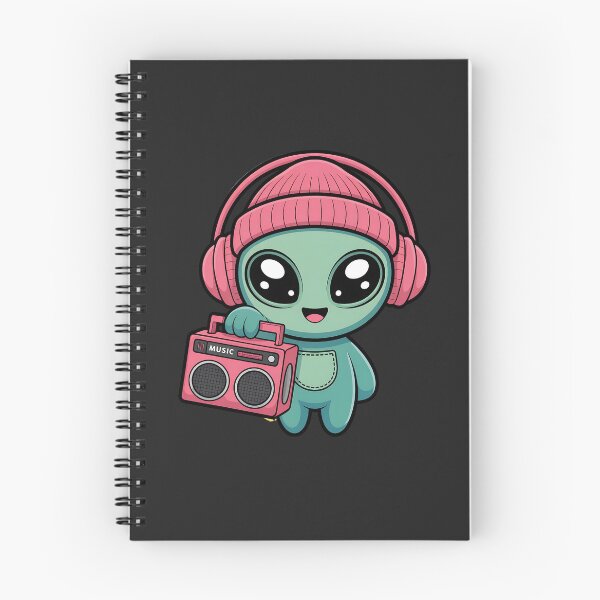 Item preview, Alien DJ with Radio – Kawaii Extraterrestrial Music Style designed and sold by WanDee2025.