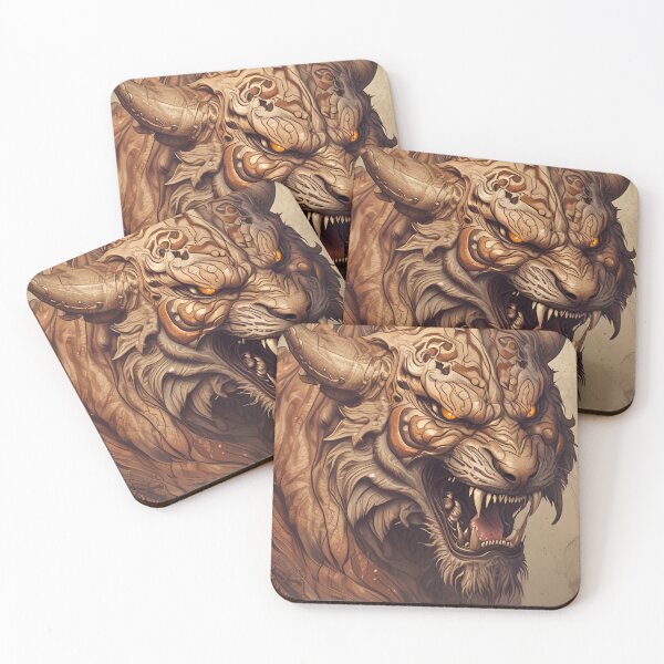Item preview, Horned Tiger designed and sold by MatrixTattoo.