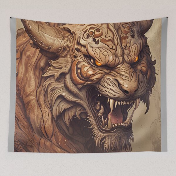 Item preview, Horned Tiger designed and sold by MatrixTattoo.