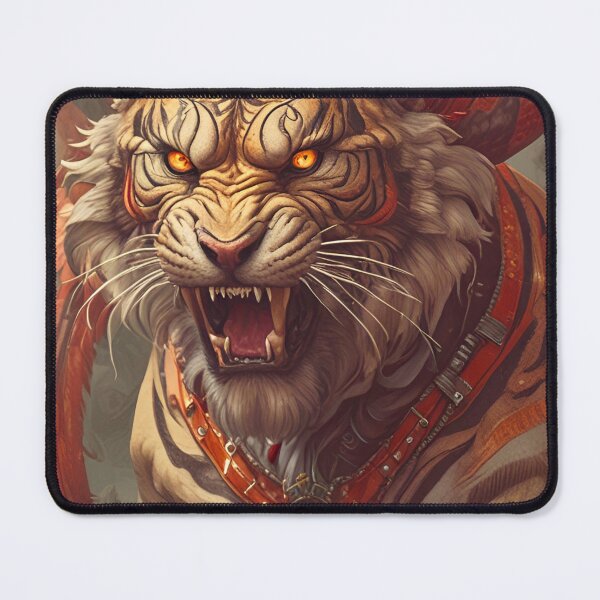 Item preview, Demonic Horned Tiger designed and sold by MatrixTattoo.