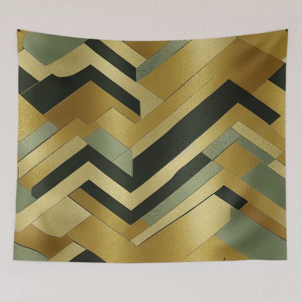 Item preview, Art Deco Pattern In Golden, Teal, And Black designed and sold by DEC02.