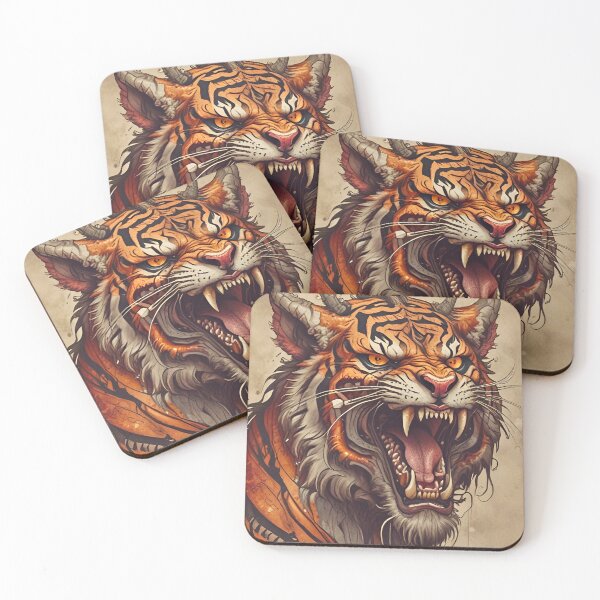 Item preview,  Horned Tiger designed and sold by MatrixTattoo.