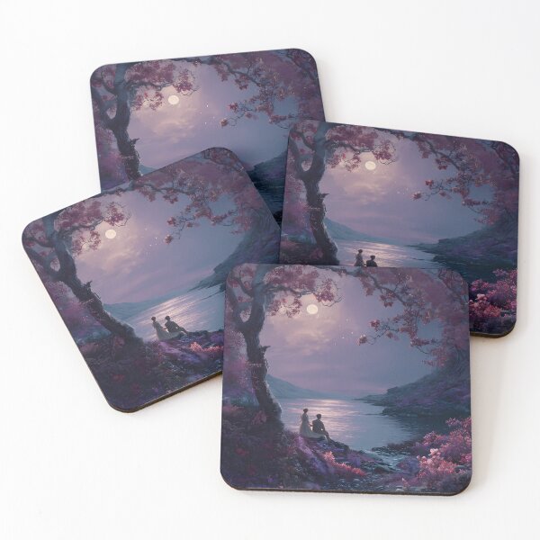 Item preview, A Man and Woman looking at The Moon designed and sold by LTStudioArts.
