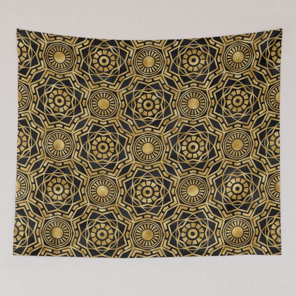 Item preview, Golden-Hues And Black Elegantly Ornate Art Deco Pattern designed and sold by DEC02.