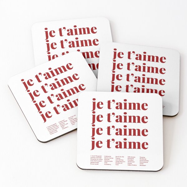 Item preview, Je T’aime Typography — Parisian Aesthetic designed and sold by Adronia.