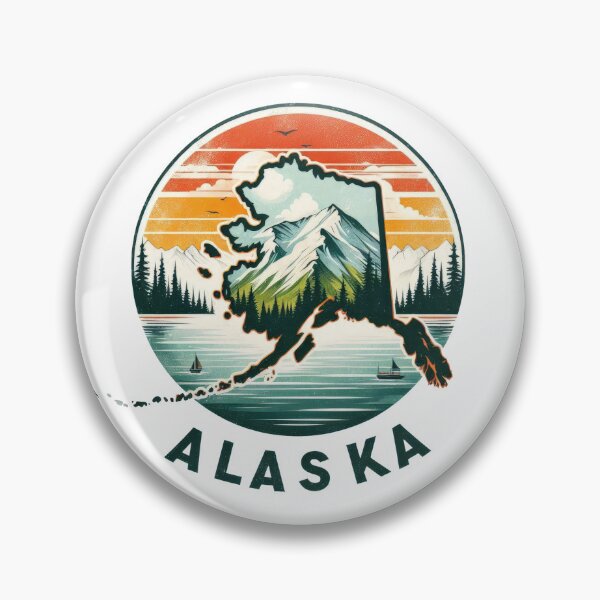 Item preview, Alaska retro travel map – USA state design designed and sold by CleanDecor.