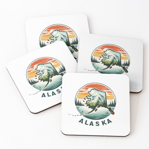 Item preview, Alaska retro travel map – USA state design designed and sold by CleanDecor.