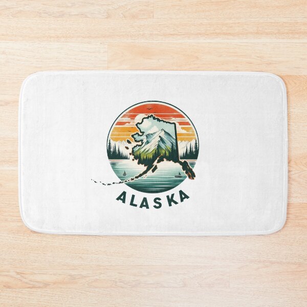 Item preview, Alaska retro travel map – USA state design designed and sold by CleanDecor.