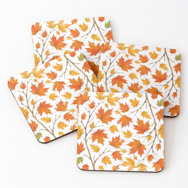 Item preview, Painted Fall Leaves on White designed and sold by BeJolley.