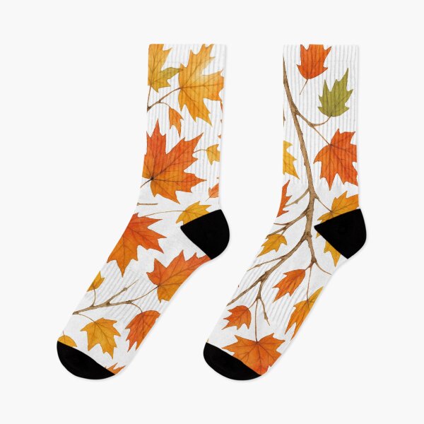 Item preview, Painted Fall Leaves on White designed and sold by BeJolley.