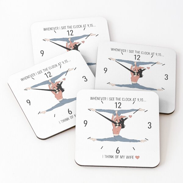 Item preview, funny art 9:15 Clock Split – Cheeky Wife Humor Illustration designed and sold by Uglyandcute.