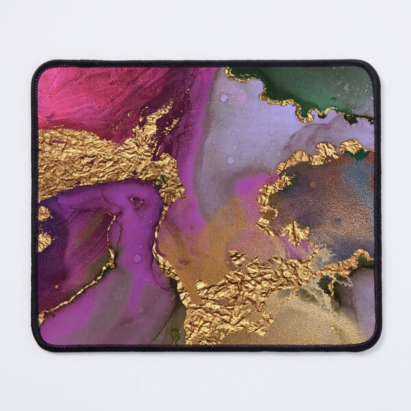 Item preview,  (Faux) Glitter Gold-Hues Pink, Purple and Green Abstract Painting designed and sold by DEC02.