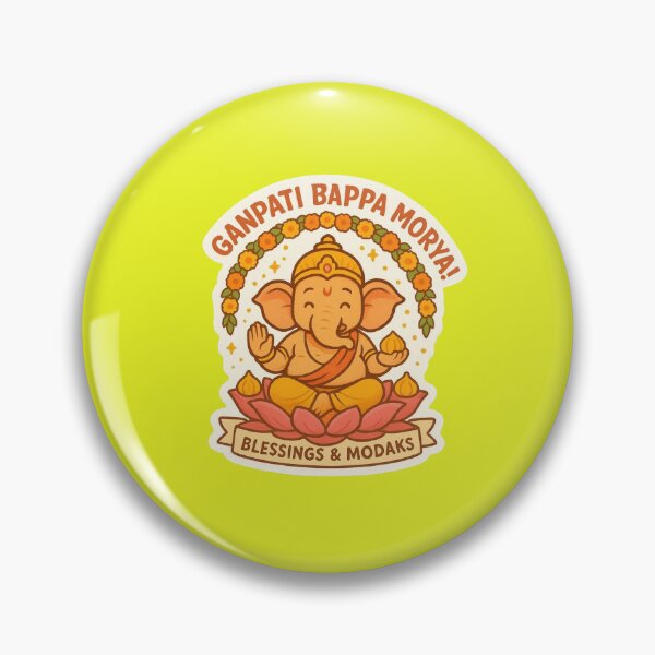 Item preview, Ganpati Bappa Morya Sticker – Lord Ganesha Festival Decoration, Hindu Spiritual Art designed and sold by Sidly1111.