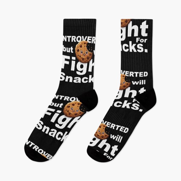 Item preview, Introverted—Will Fight for Snacks designed and sold by TastefulDesigns.