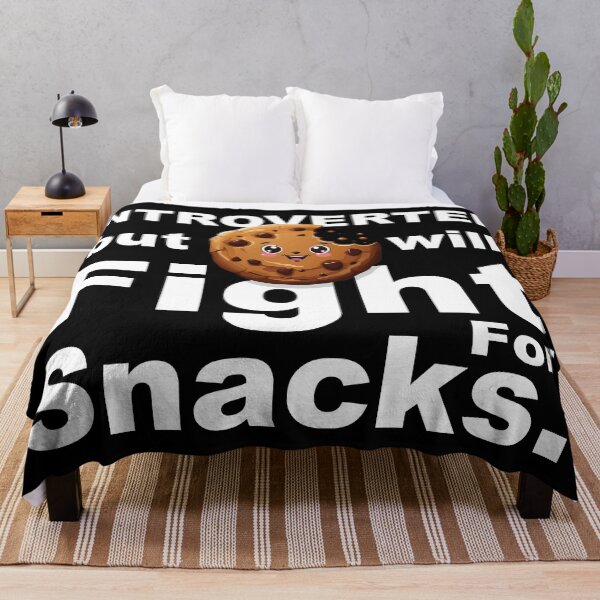 Item preview, Introverted—Will Fight for Snacks designed and sold by TastefulDesigns.
