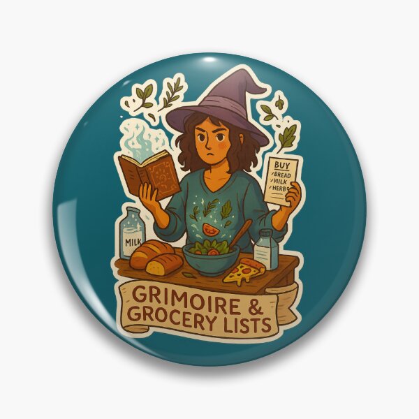 Item preview, Grimoire & Grocery Lists – Witchy Pun Illustration designed and sold by WitchPrint.
